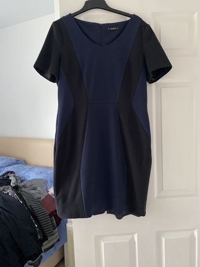 navy and black dress