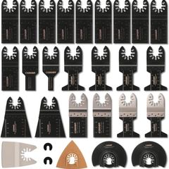 FREE SHIPPING | 28 Pcs Oscillating Saw Blades Set Universal Wood and Metal Multi Tool Blades Quick Release Multitool Accessories for Bosch DeWalt Fein Craftsman Dremel Ridgid Ryobi Makita Milwaukee