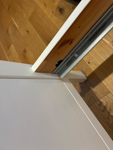 IKEA Hemnes single bed in white.