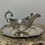 silver plated gravy sauce boat Image 2