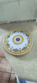Round Hot Plate  Pottery Dish Made In Portgal