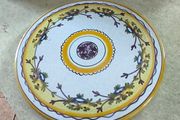 Round Hot Plate  Pottery Dish Made In Portgal