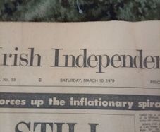 Vintage Irish Independent Newspaper (Saturday March 10, 1979) Retro House Prices & Nostalgia