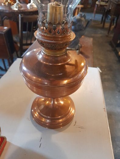 Antique Copper Oil Lamp
