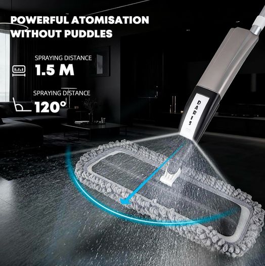 Spray Mops for Cleaning Floors-Microfibre Flat Mop with Sprayer FLoor Mop Wet Dry Floor Mop for House Cleaning with 2 Reusable Replacement Pads and 1 Refillable Bottle