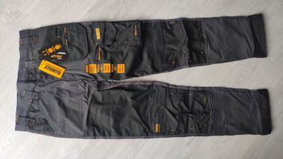 Dewalt Memphis Work Trousers Grey/black 32" W 33" L
