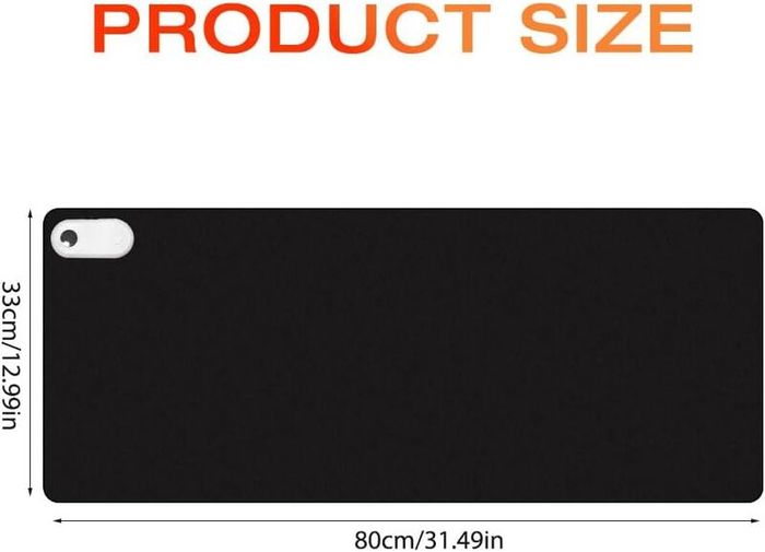 Heated Mouse Pad, Office Decor-Mouse Pad, Warm Desk Pad, Electric Heating Pad with Digital Display & 3 Heating Levels & 3Hours Auto Shut-Off for PC Keyboard Laptop Office and Home Black