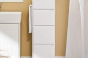Bathroom cabinet white with towel rail modern elegant  design