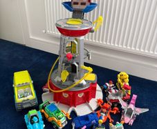 paw patrol tower and mighty pups