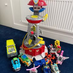paw patrol tower and mighty pups
