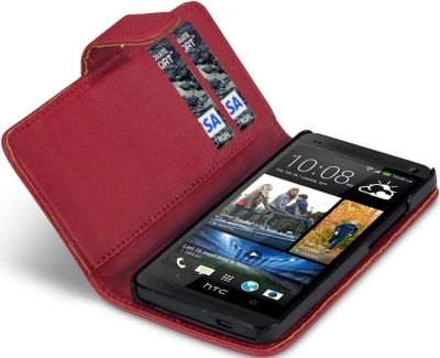 HTC ONE Wallet Case Cover in Black / Pink / Red