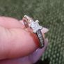 White Gold Diamond Ring Size N Image 3