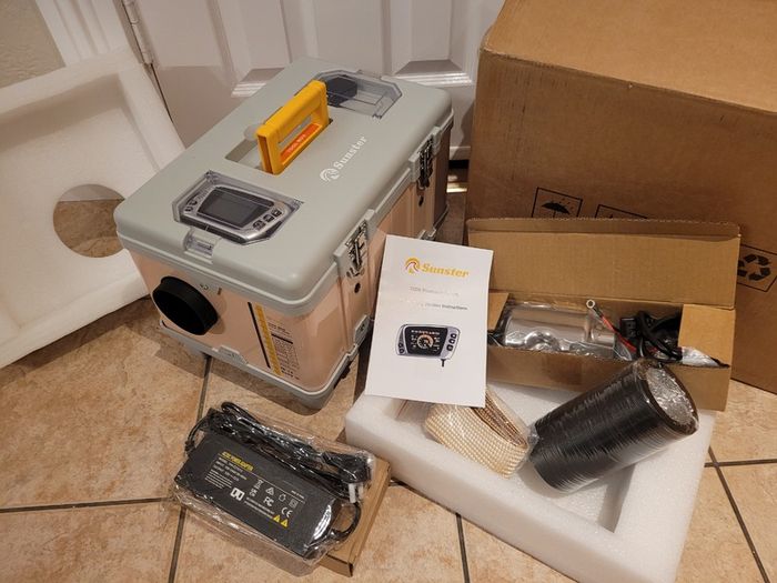Toolbox style  Diesel / Kerosene Heater with Power Supply, Bluetooth App. Latest 2025/2026 model. Silent Pump.
