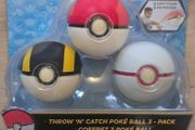 TOMY Pokemon Throw N Catch Poke Ball 3 Pack
