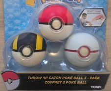 TOMY Pokemon Throw N Catch Poke Ball 3 Pack