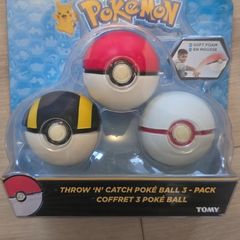 TOMY Pokemon Throw N Catch Poke Ball 3 Pack
