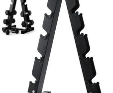 5-Tier Dumbbell Rack Heavy Duty Steel Weights Storage Dumbbell Stand, Dumbbell Tree Stand Weights Holder for Home Gym