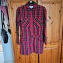 Current/Elliott Red Denim Plaid Dress Image 3