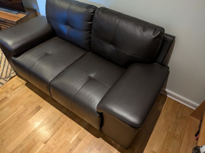 Kansas Brown Leather 2 Seater Sofa