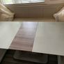 tempered glass extendable  table, driftwood colour base Image 5