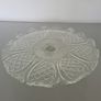 VINTAGE Cake Stand in clear glass with a glass pedestal base. Image 2