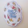 Vintage 60s Lovely HOME SWEET HOME Melamine plate Made in Italy Image 3