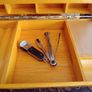 Vintage Tooled Leather Musical Cigar Box with Accessories Image 9