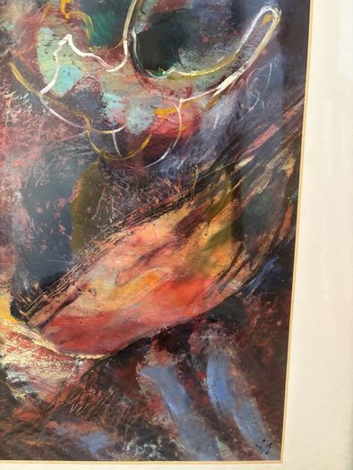 Original Oil on Paper Abstract Painting by Irene Murphy