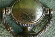 Vintage Solid Brass Door Knocker Floral Rams head