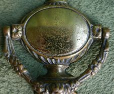 Vintage Solid Brass Door Knocker Floral Rams head