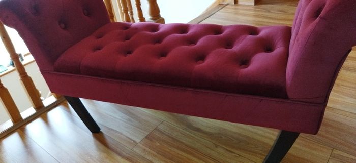 Velvet Bench  Wine/Burgundy