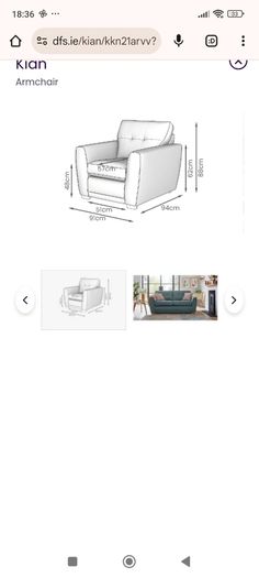 Teal Armchair with cushion