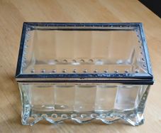 Rare Vintage Glass Trinket Box