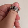 Mens Silver Skull Ring Image 3