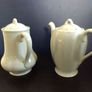 Beautiful Coffee Pot and Matching Hot-Water Pot by Grindley Petalware Utilityware in the "Almond Petal" Colourway Image 3