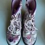 girl boots - pink flowers Image 3
