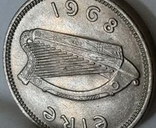 1968 Irish 3d pence sitting Hare standard post included using An post digital stamp 2.85,  registered post extra 9.50 to buyer