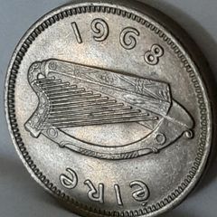 1968 Irish 3d pence sitting Hare standard post included using An post digital stamp 2.85,  registered post extra 9.50 to buyer
