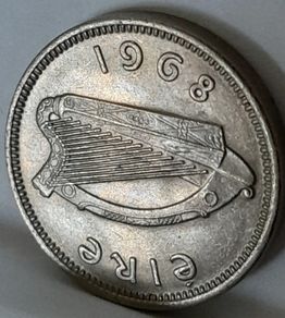 1968 Irish 3d pence sitting Hare standard post included using An post digital stamp 2.85,  registered post extra 9.50 to buyer