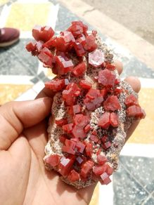Vanadinite crystals
