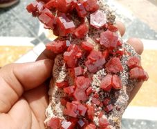 Vanadinite crystals