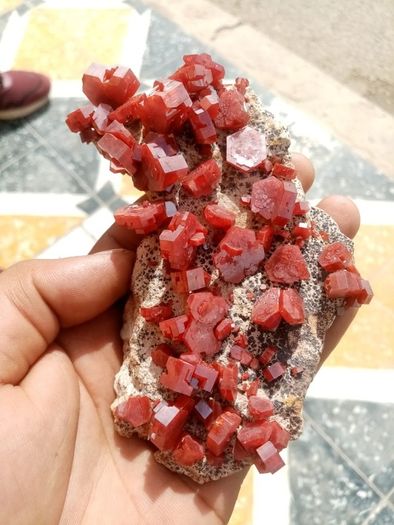 Vanadinite crystals