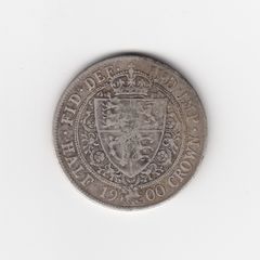 1900 Half Crown, 2/6, 92.5% Silver, Old Head or Veiled Head, Coin ( no. 342)