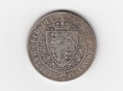 1900 Half Crown, 2/6, 92.5% Silver, Old Head or Veiled Head, Coin ( no. 342)