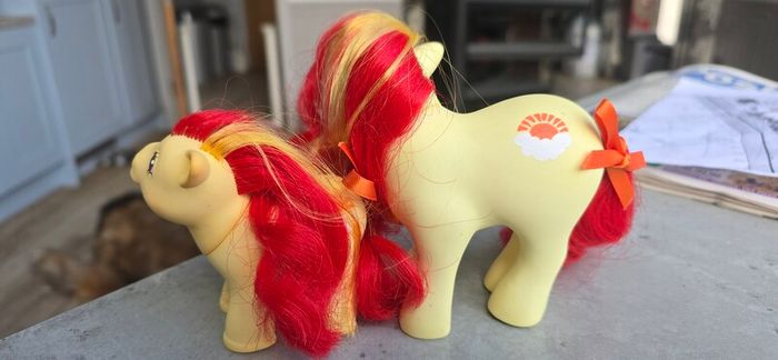 Mammy and Son Custom Sunburst Mountain Boy Ponies using MLP G1 Base My Little Pony