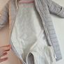3-6m, The Little White Company Grey Bear Snowsuit Image 7