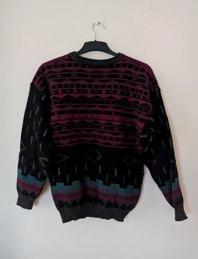 Vintage 90s style Geometric Jumper