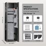 5 Rifles Gun Safe, Rifle Safe with Fingerprint & Digital Lock, Gun Storage Cabinet with Built-in Storage Locker, Removable Storage Shelf for Home Long Gun and Pistols Image 5