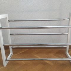 Wood & metal shoe rack