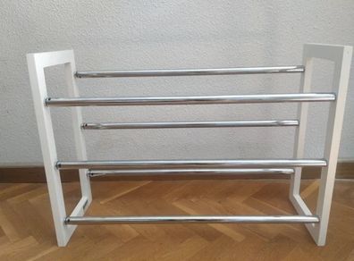 Wood & metal shoe rack